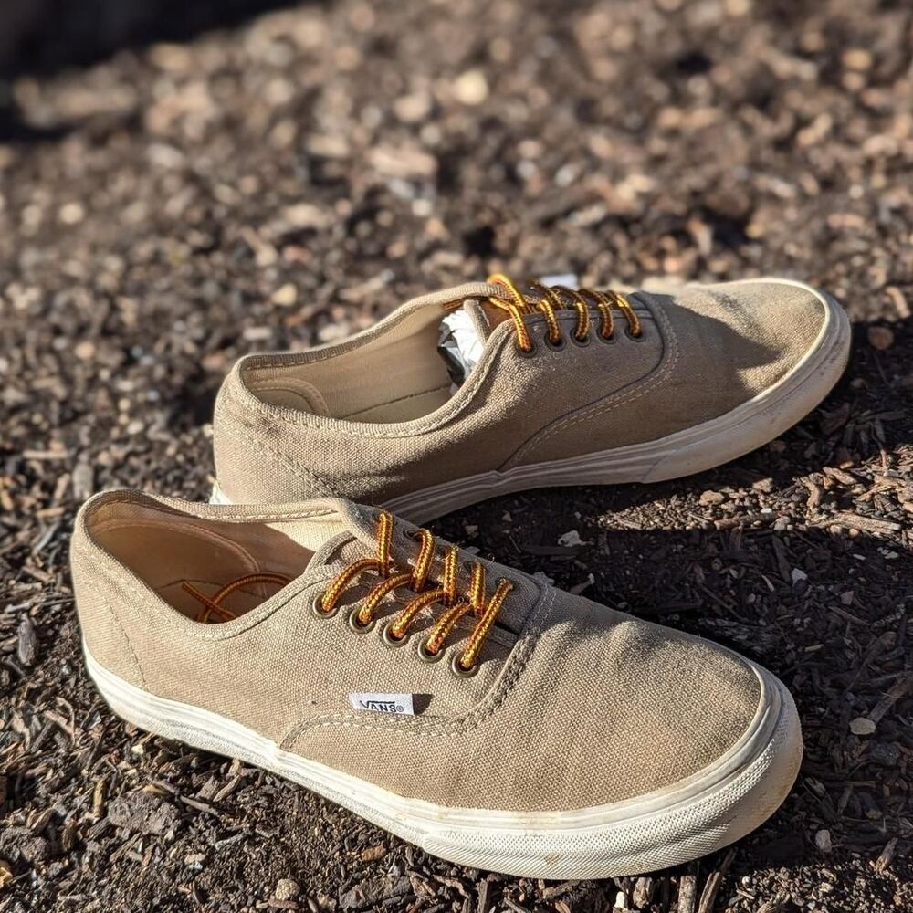 Vans Men's 8 womens 9.5 Tan and Cream Trainers